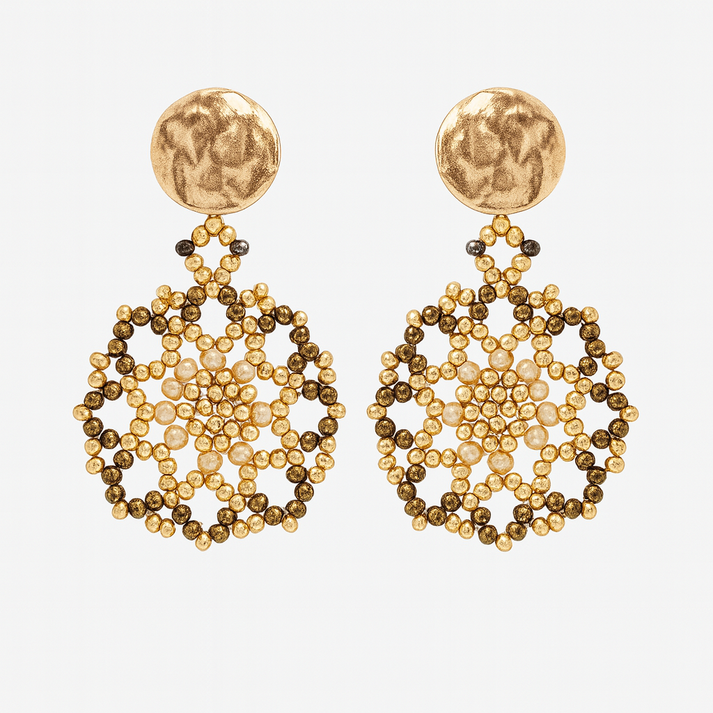 Orecchini Perle Champagne