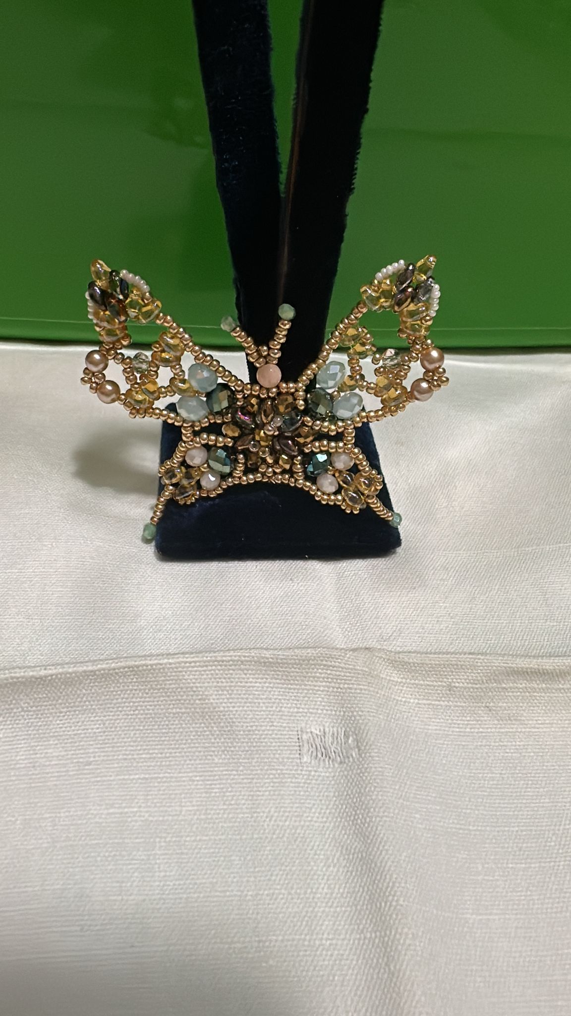 Spilla farfalla semplici perline